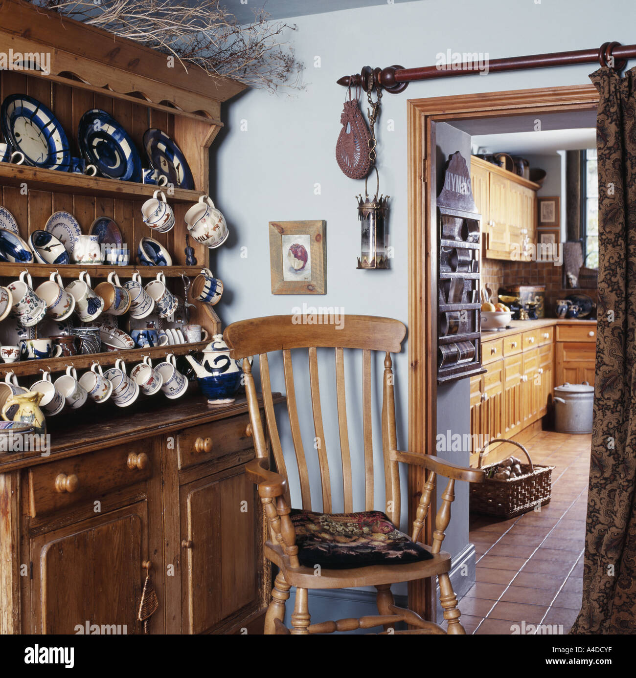 Country Cottage Kitchen Dresser Stock Photo