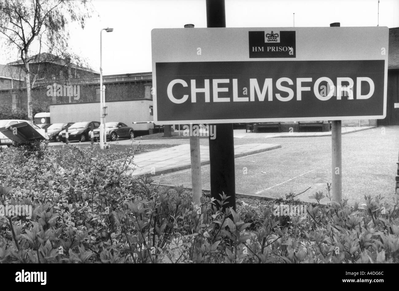 The sign to Chelmsford Prison 2002 Stock Photo