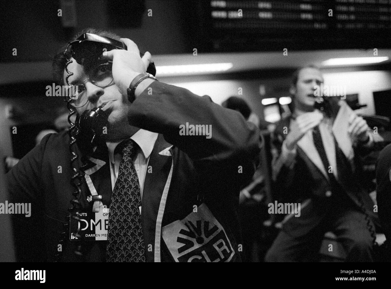 Traders at the International Petroleum Exchange, London, UK Stock Photo