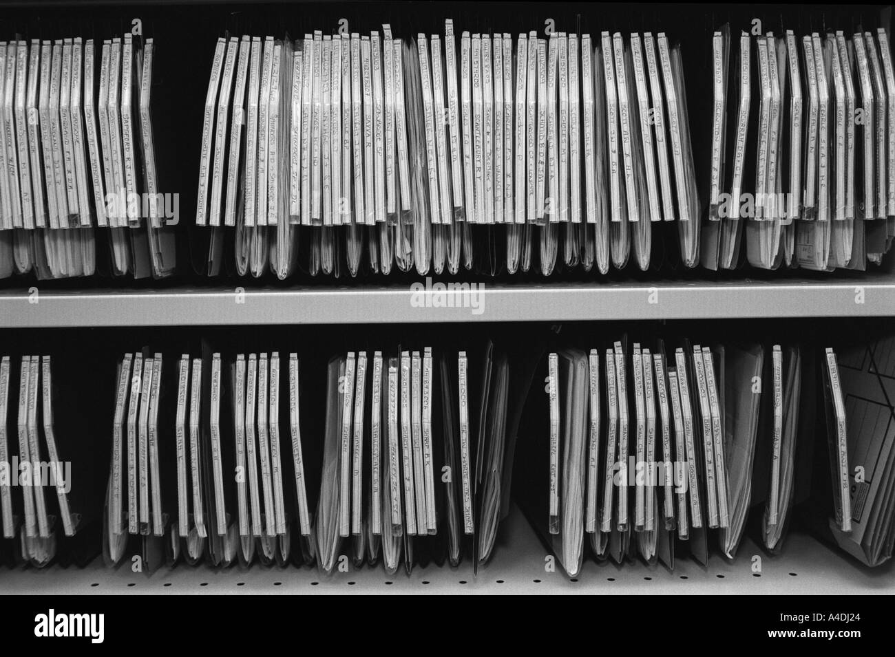 Files stored in shelves Stock Photo Alamy