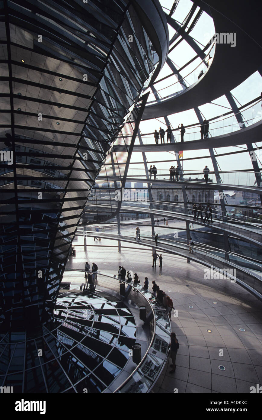 Interior of the Reichstag Buildings Dome in Berlin Germany Stock Photo ...
