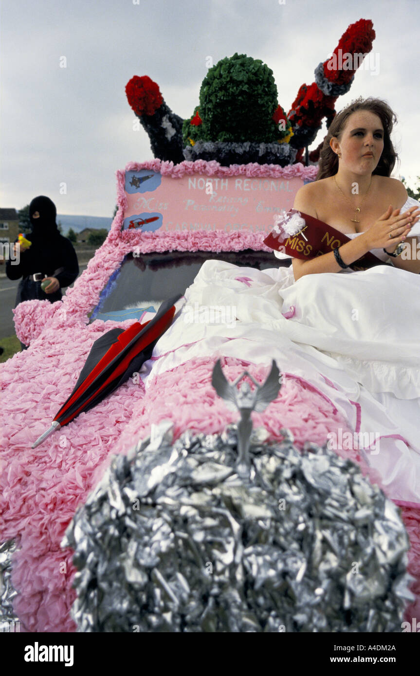 The carnival queen's float, Wakes Queen Festival, Bradwell village