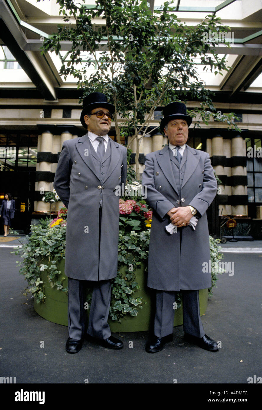 Doormen Outside The Savoy Hotel London Uk Stock Photo 3596539