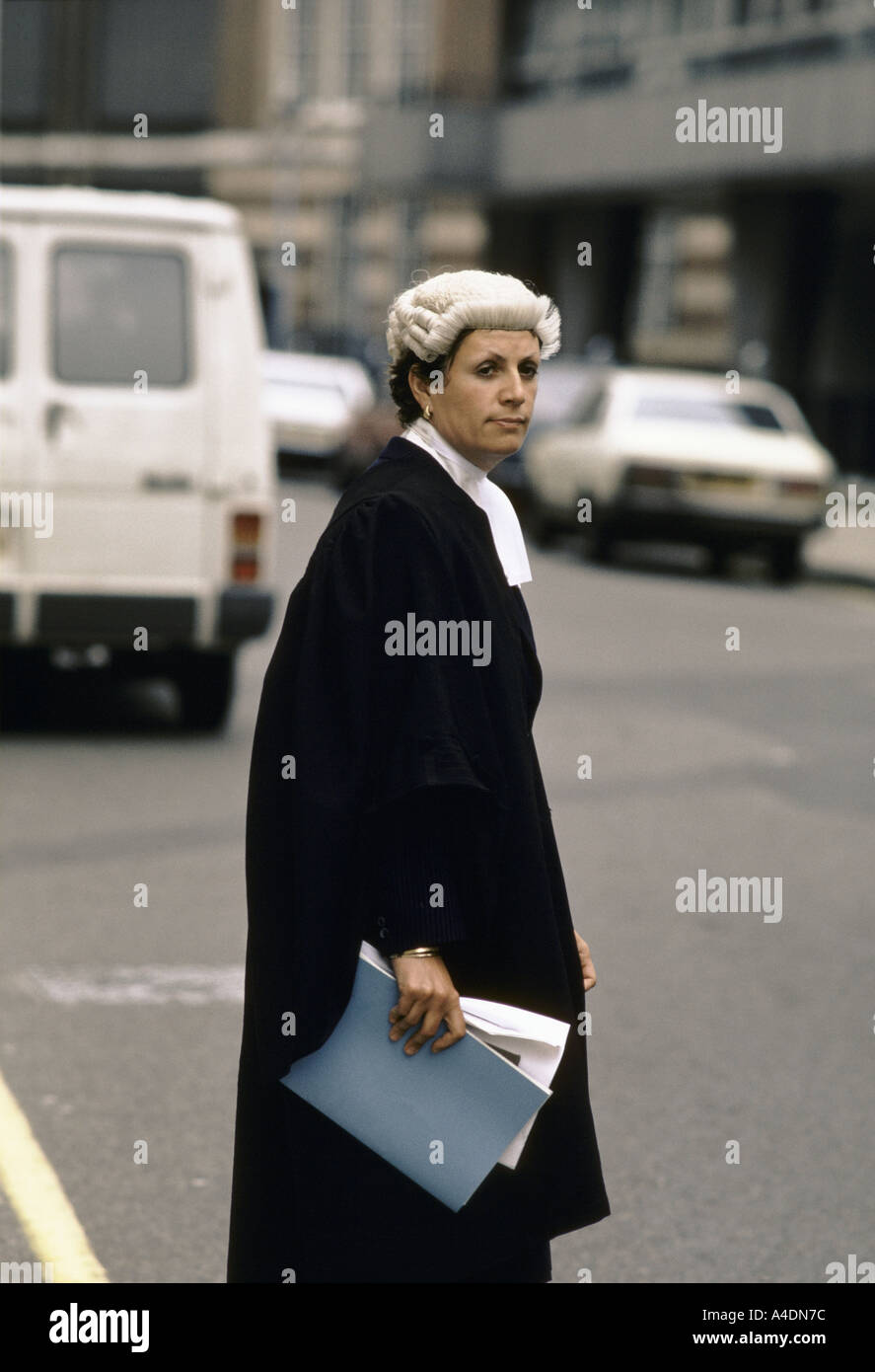 A female barrister, High Courts, London Stock Photo