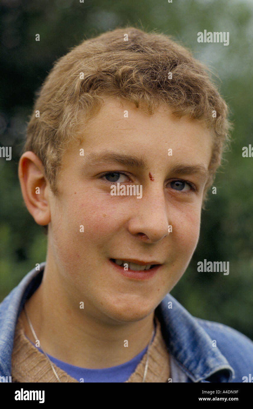 Portrait of a young boy, United Kingdom Stock Photo Alamy