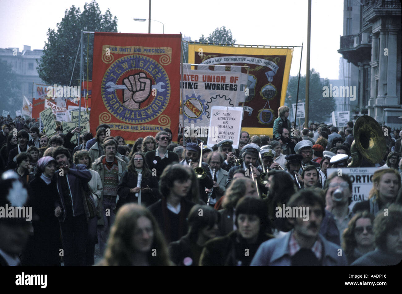 A Trade Union Congress pro-abortion  demonstration, London, UK Stock Photo