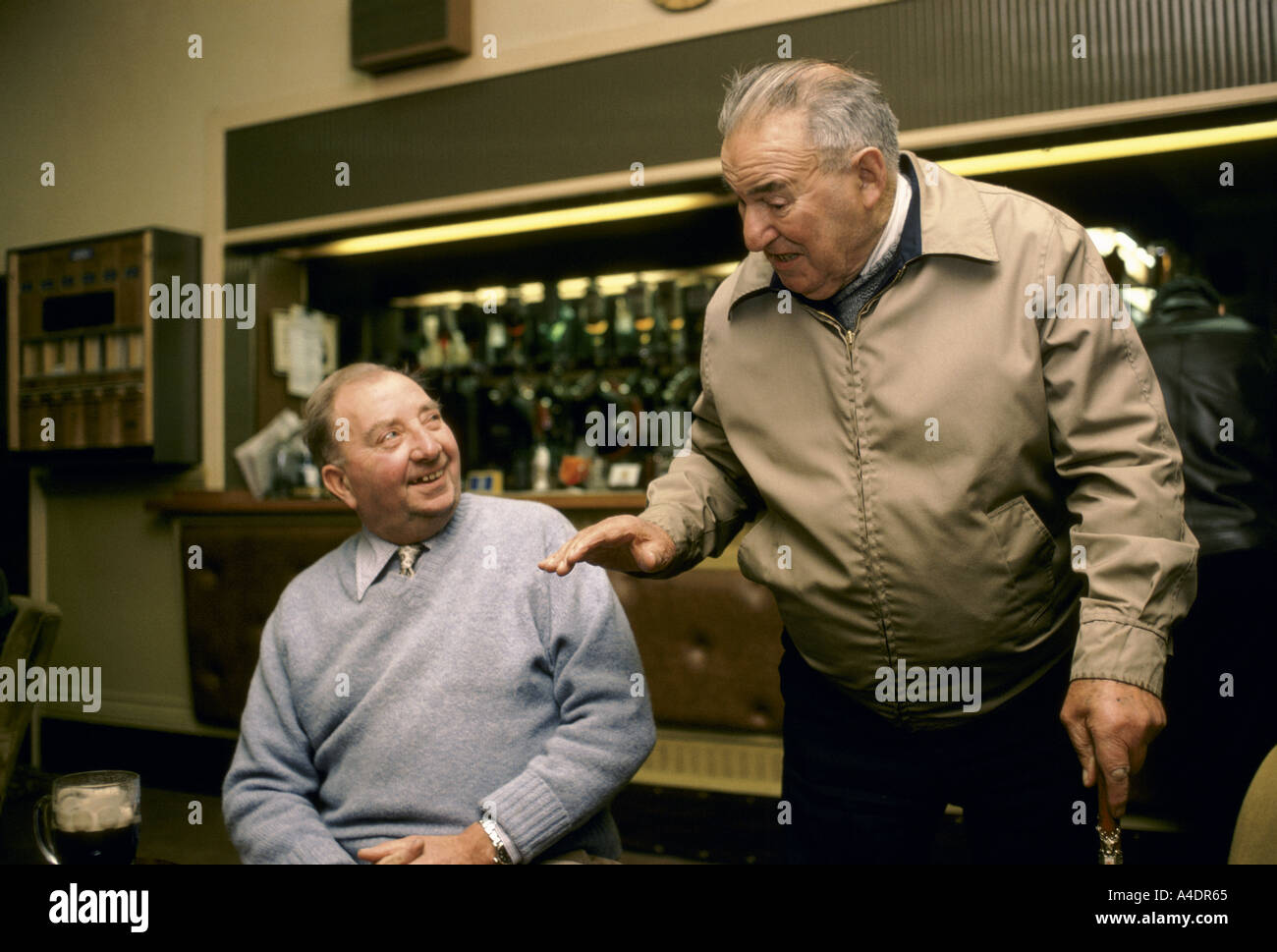 Elderly men in a pub in Frinton-on-Sea Stock Photo