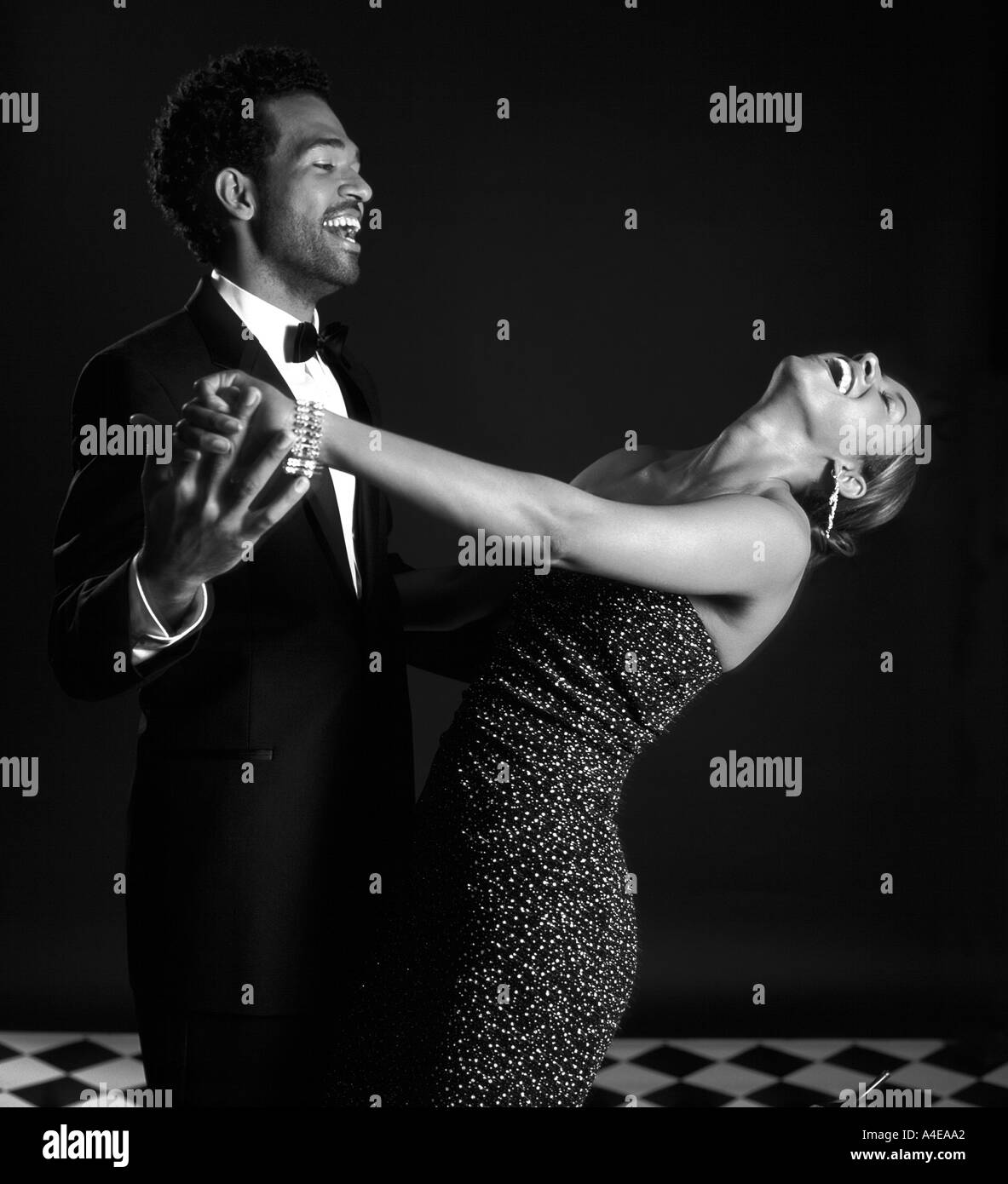 Africam American Couple Dancing Stock Photo