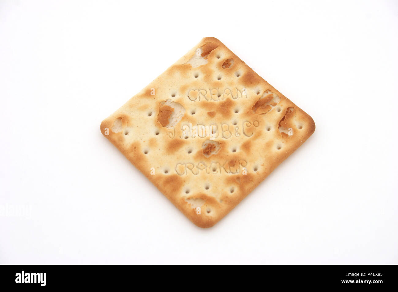 Jacobs Cream Cracker still life on a white background Stock Photo