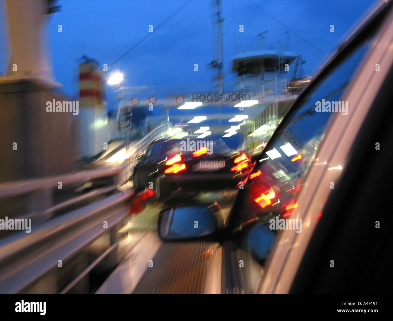 Driving onto ferry Stock Photo Alamy