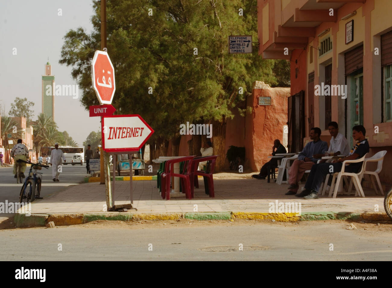 Internet service in Erfoud Morocco Stock Photo