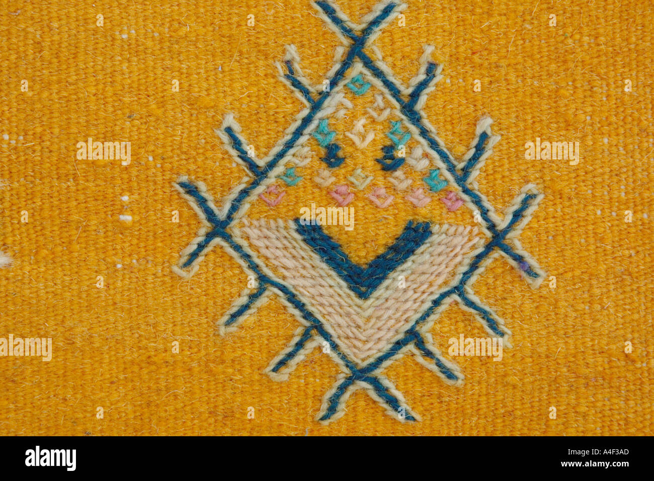 Close up of Moroccan Carpet Stock Photo