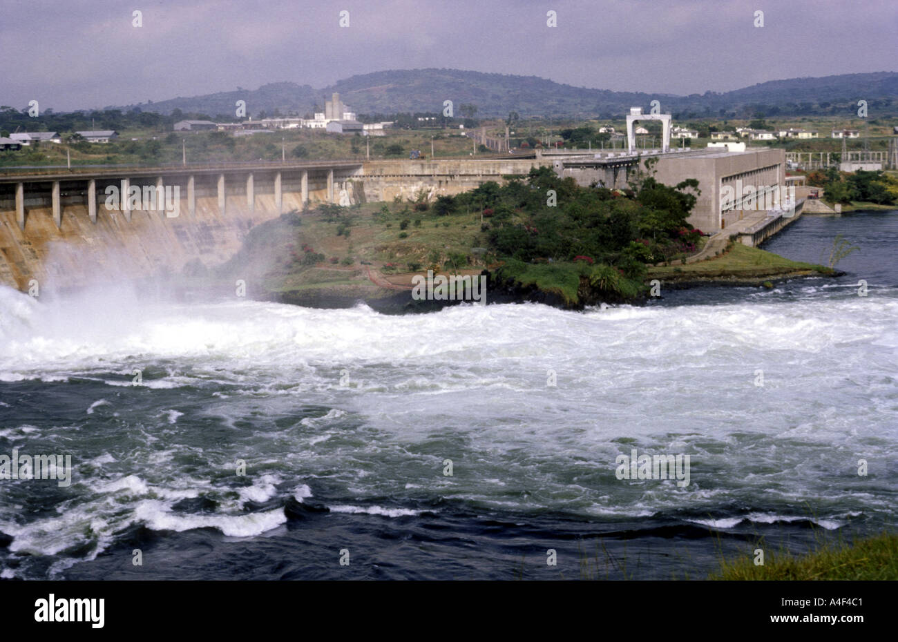 OWEN FALLS DAM HYDRO ELECTRIC POWER STATION JINJA UGANDA AFRICA Stock