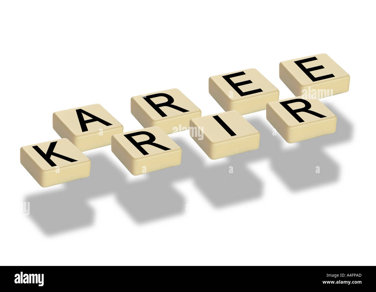 letters german word career Karriere Stock Photo