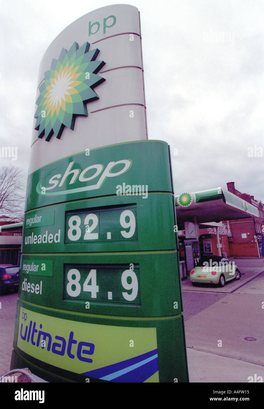 BP logo and service station Stock Photo - Alamy