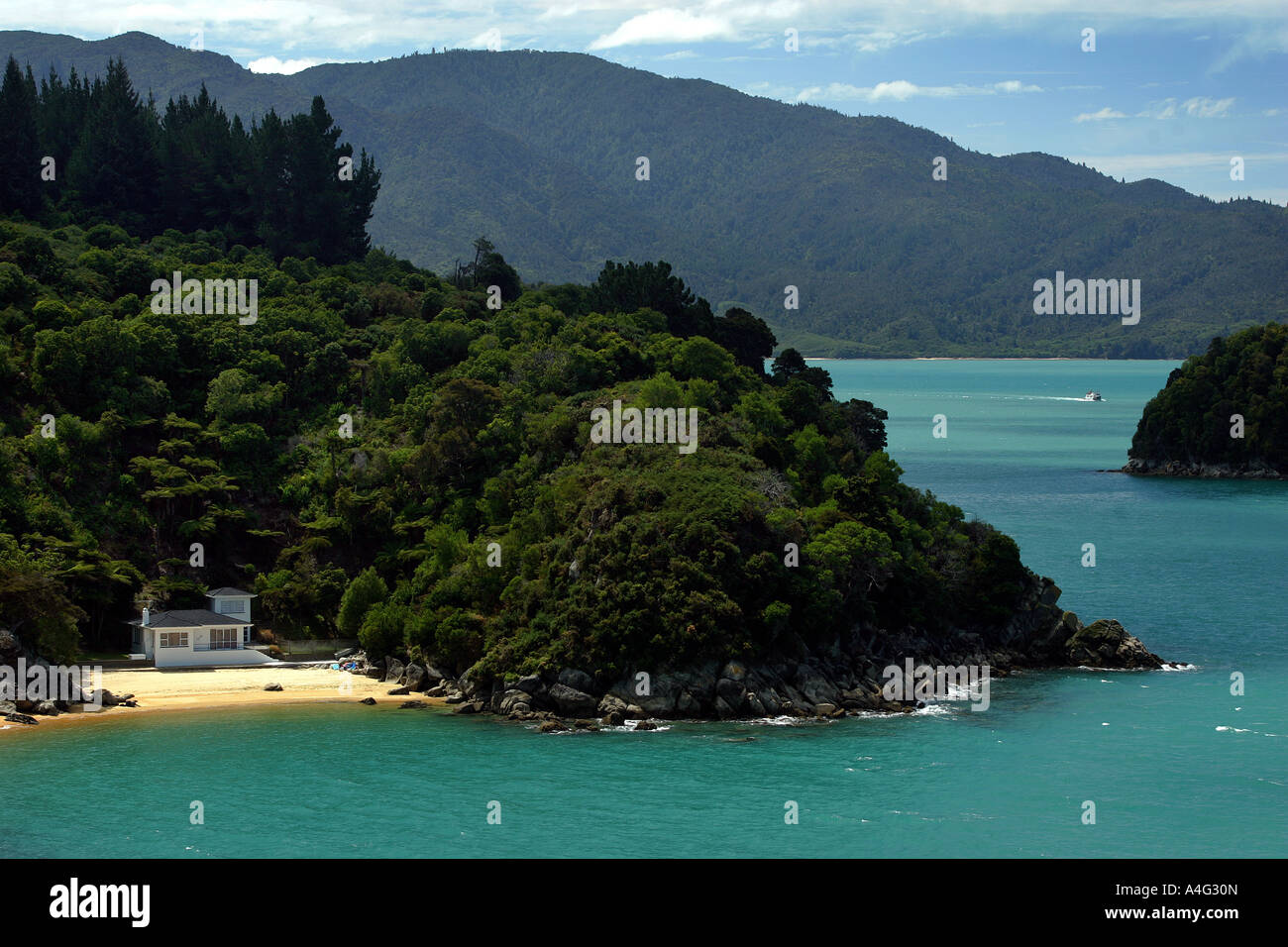 A home on its own beach at Honeymoon Bay, Kaiteriteri, near Abel Tasman