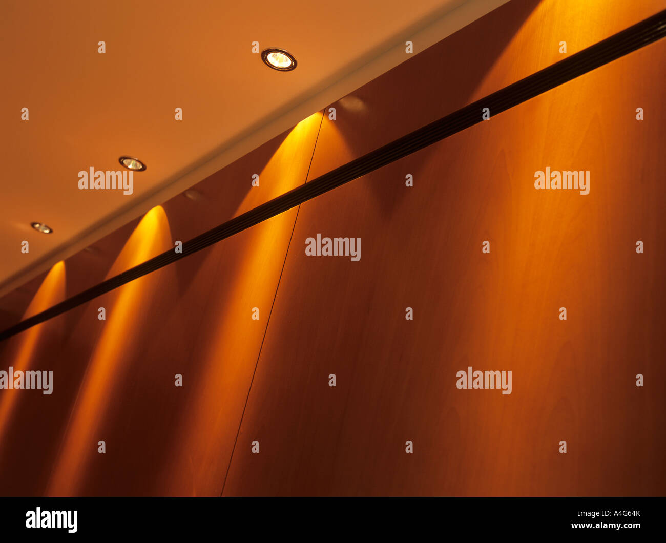 Abstract Wall Panel and Lights Stock Photo Alamy