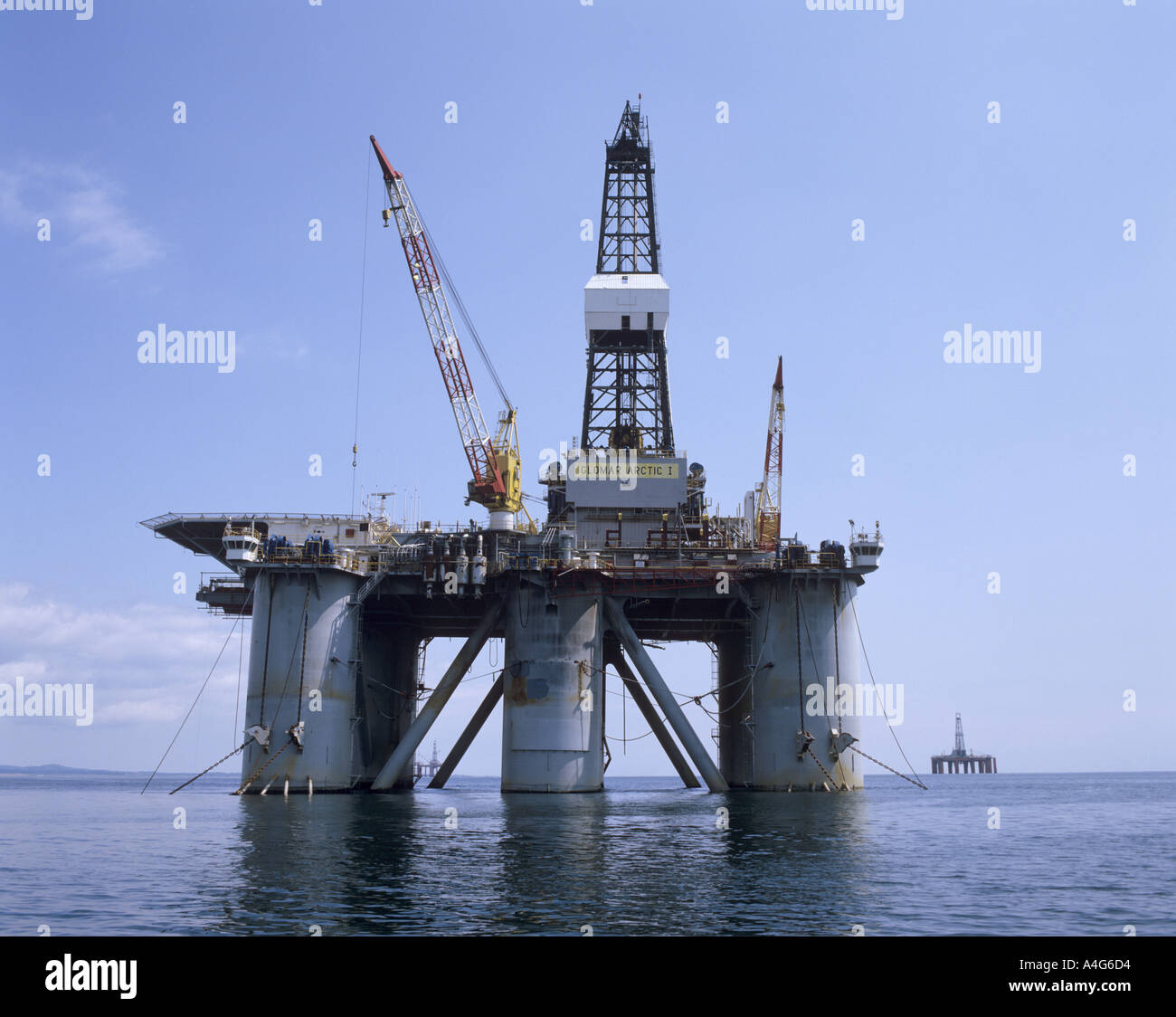 Semi Submersible Oil Rig Firth of Forth Scotland Stock Photo - Alamy