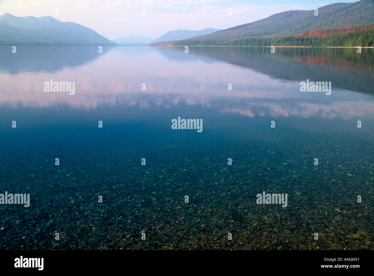 Glacier National Park Montana Lake McDonald Stock Photo