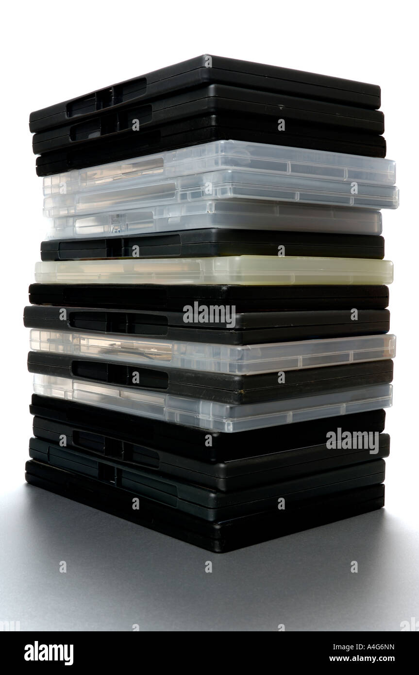 Stack of dvds Stock Photo