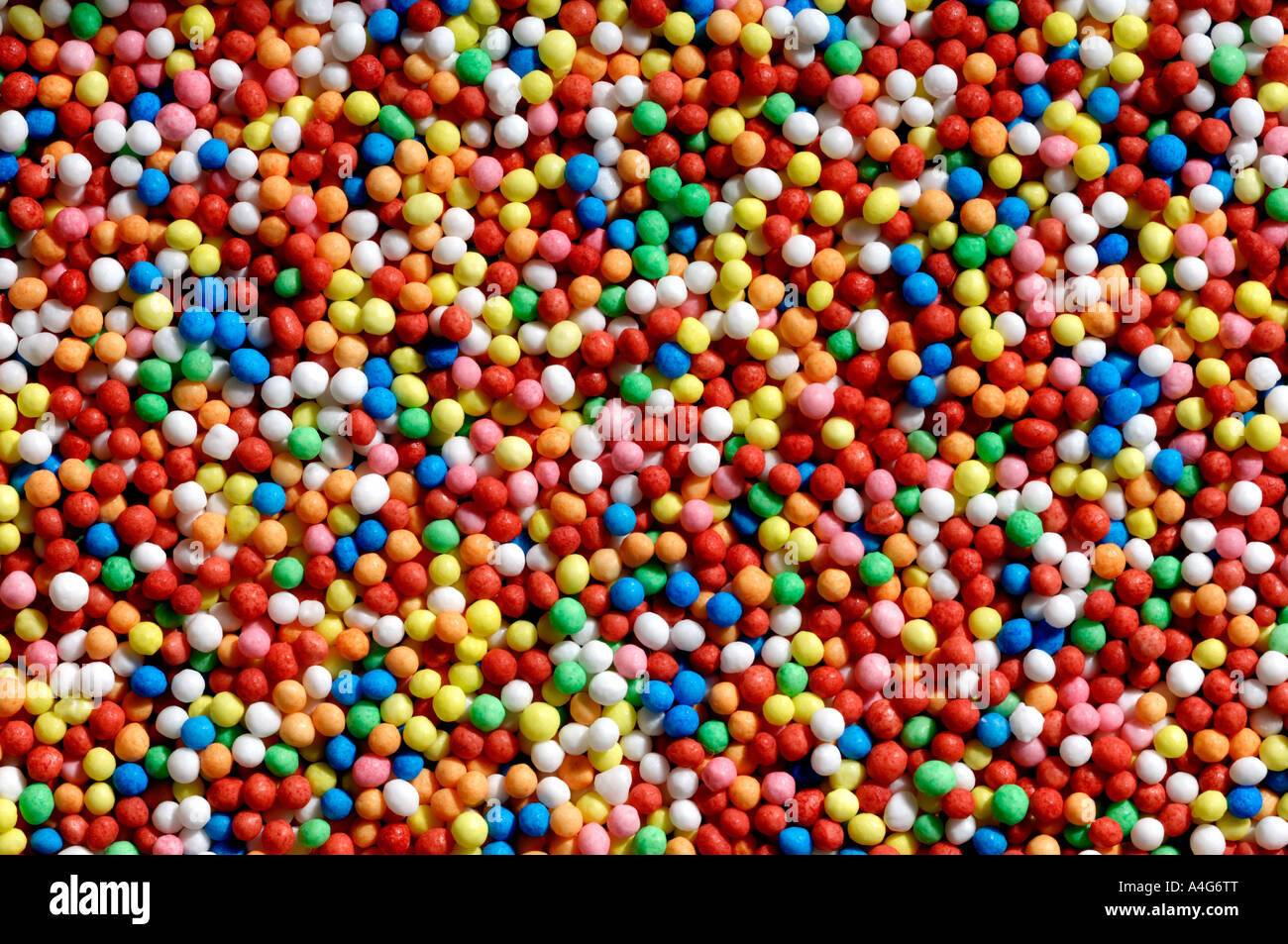 Hundreds and thousands desert topping Stock Photo