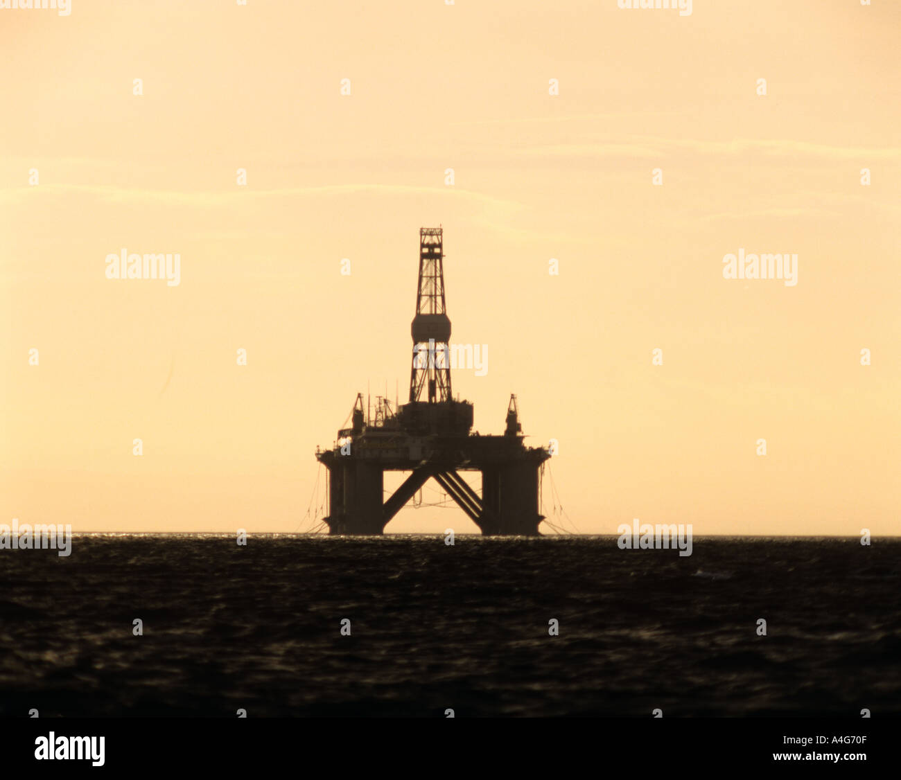 Semi Submersible Oil Rig Firth of Forth Scotland Stock Photo - Alamy