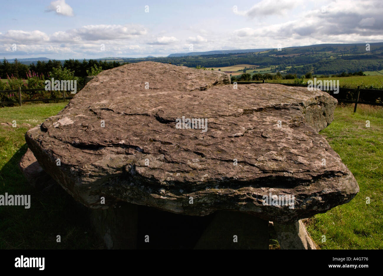 Arthurs Stone a burial chamber set on a hill top near Dorstone Golden