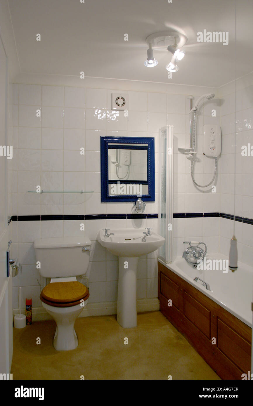 Bathroom Toilet Interior Of Block Of Apartment Flats In South