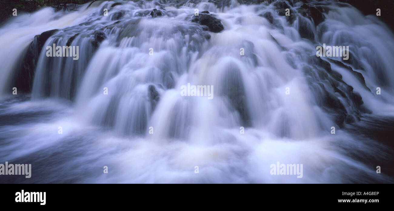 Lower section of Avich falls near Kilchrenan, Argyll. Stock Photo