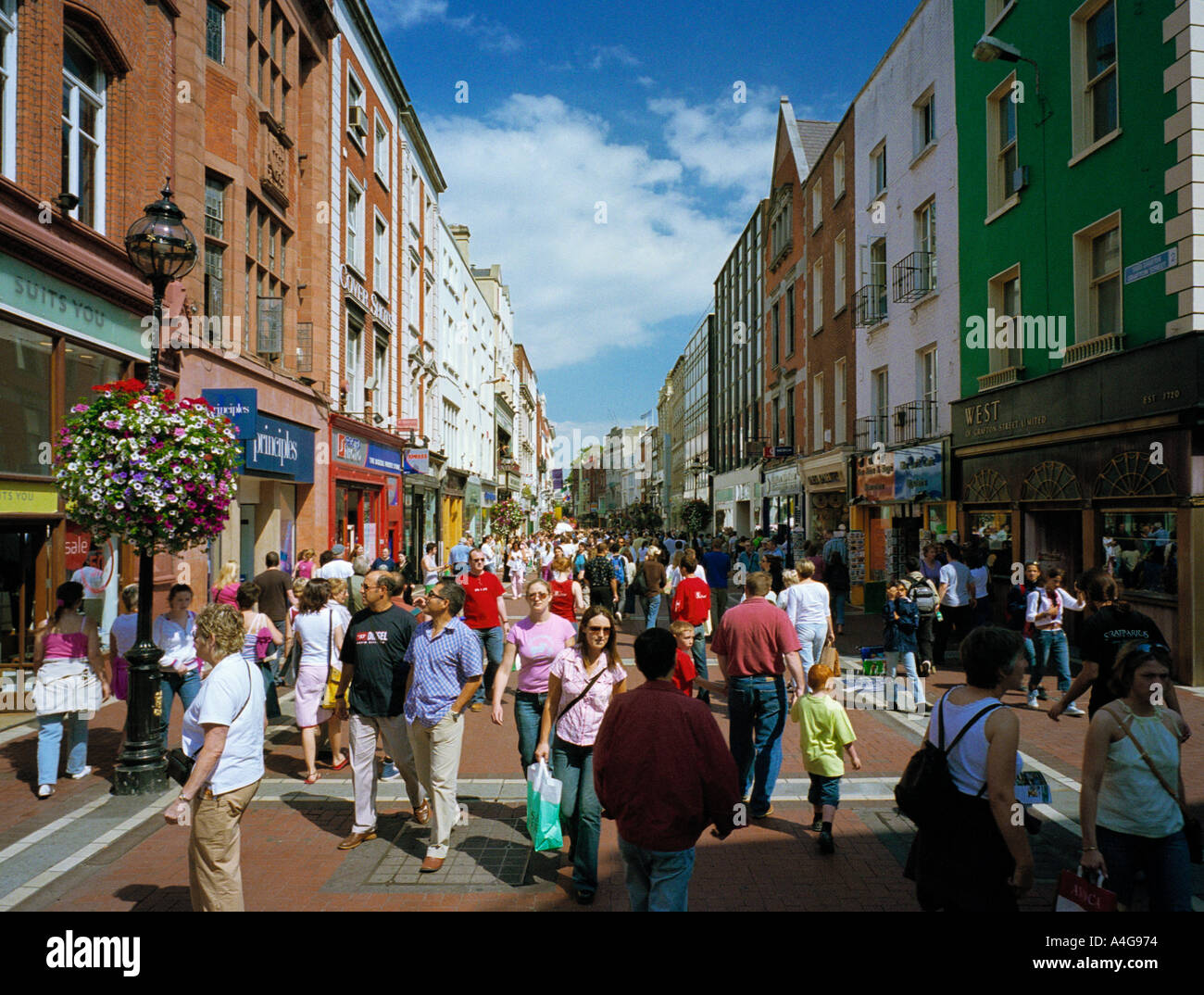 Grafton Street, Dublin's finest shopping area Stock Photo