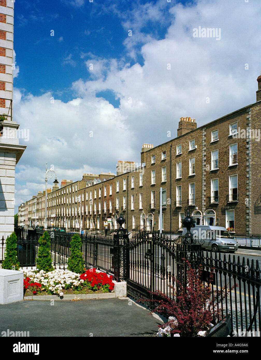 Upper Mount Street Dublin, one of Dublin's streets of terraced houses, now a business