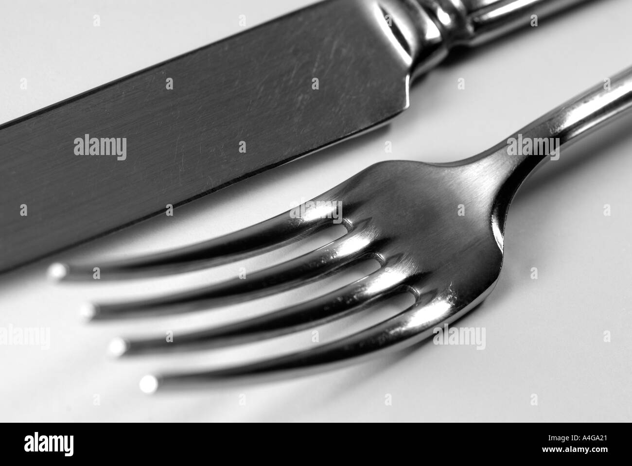 Knife and Fork, Close Up Stock Photo Alamy