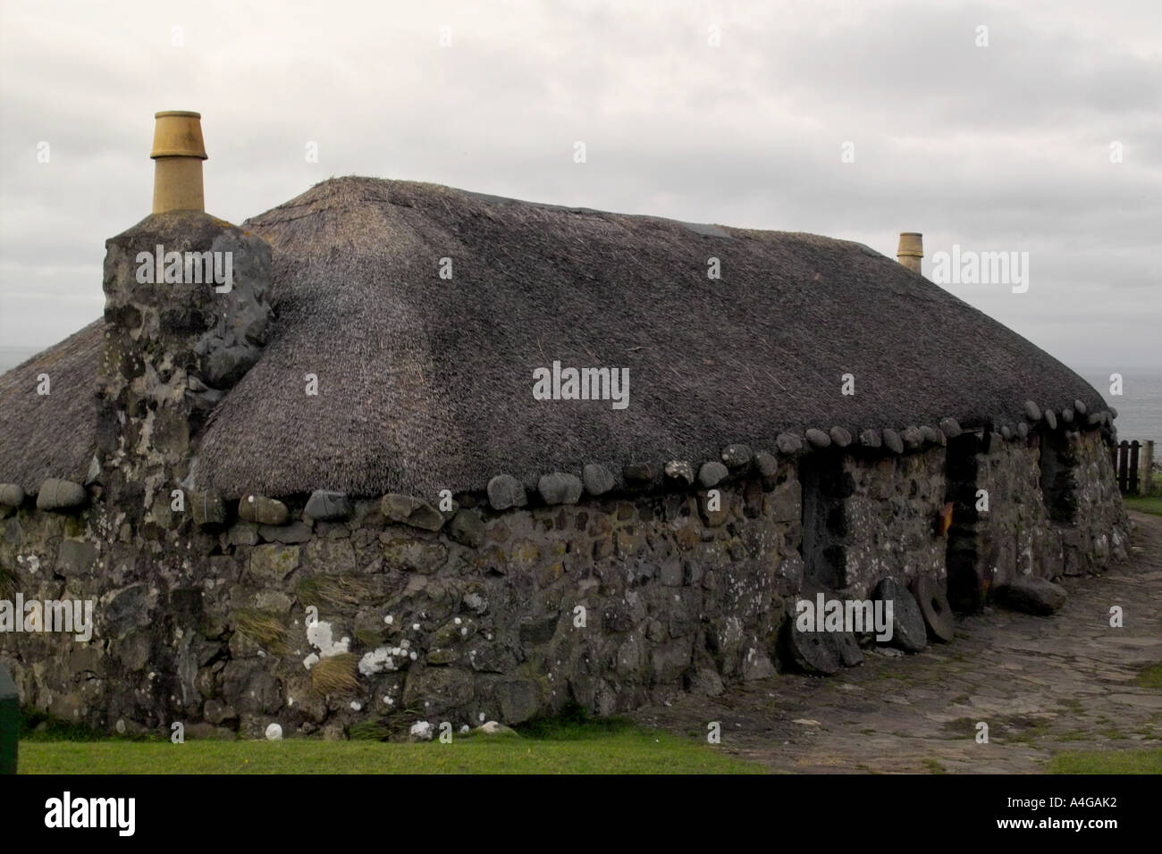 Croft buildings at the Museum of Island Life, Isle of Skye, Western ...