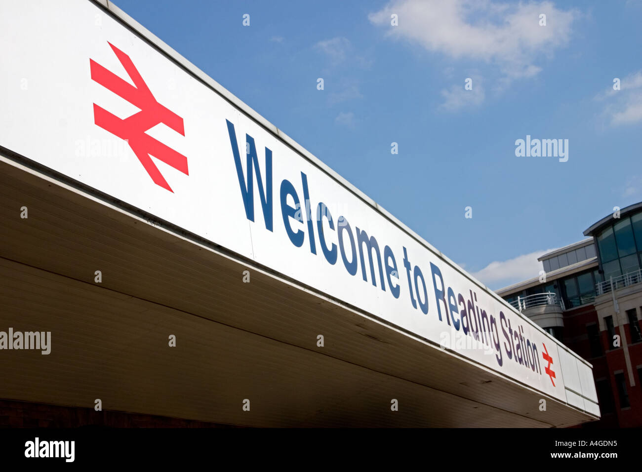 to Reading Station Sign Stock Photo Alamy