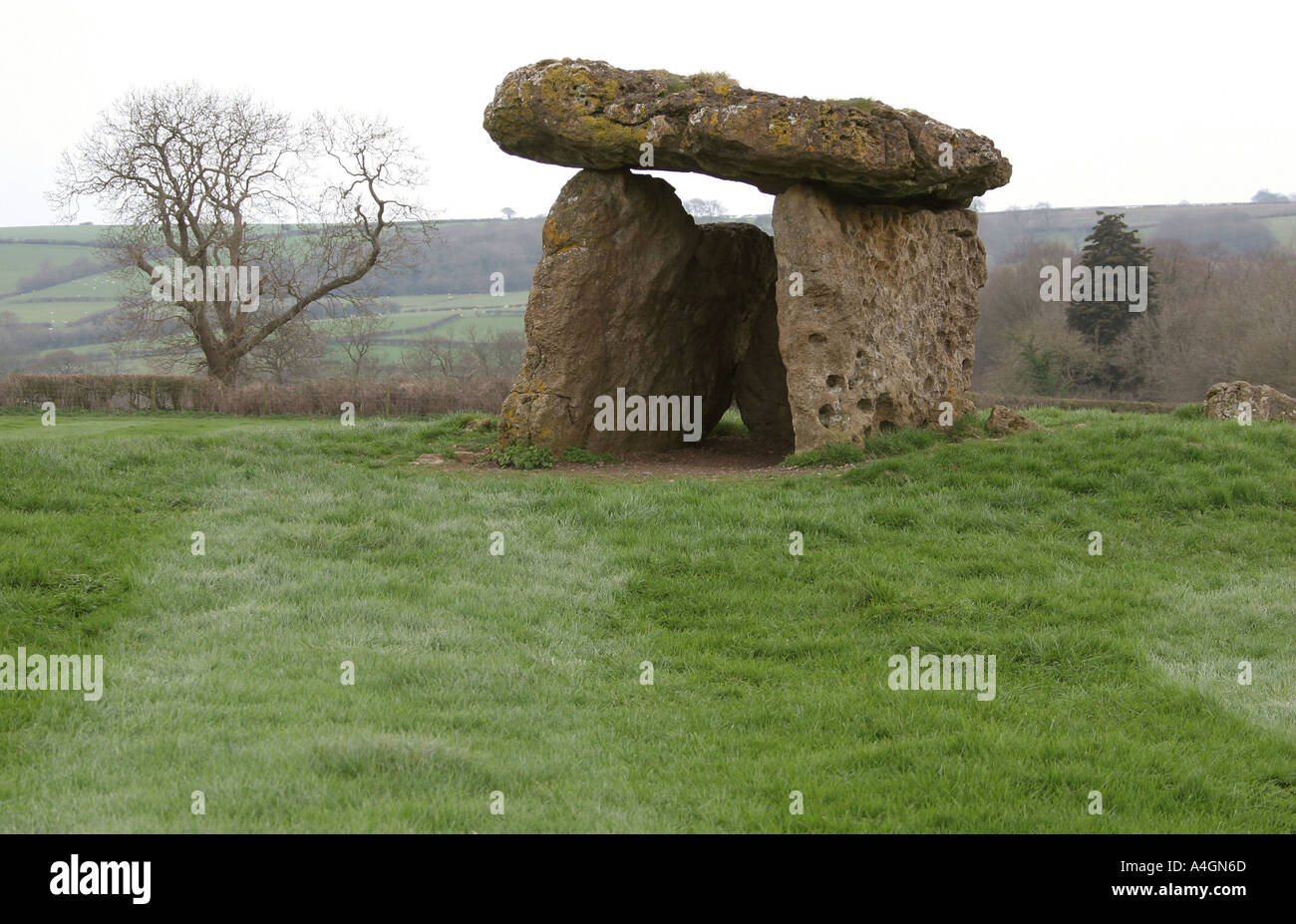 St Lythans Burial Chamber near Barry South Wales UK 2005 Stock Photo