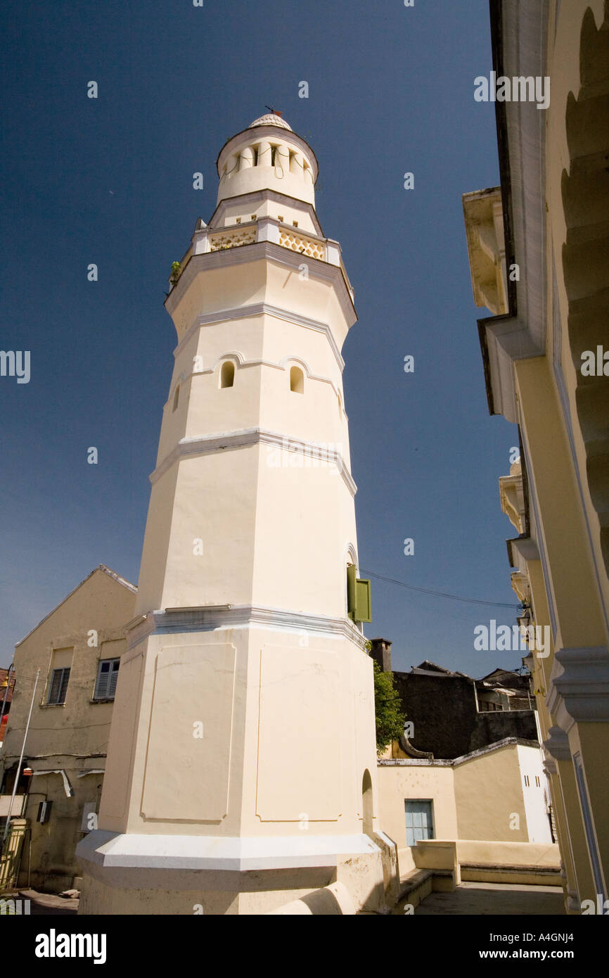 Malaysia Kedah Penang Georgetown Little India Acheen Street mosque minaret Stock Photo