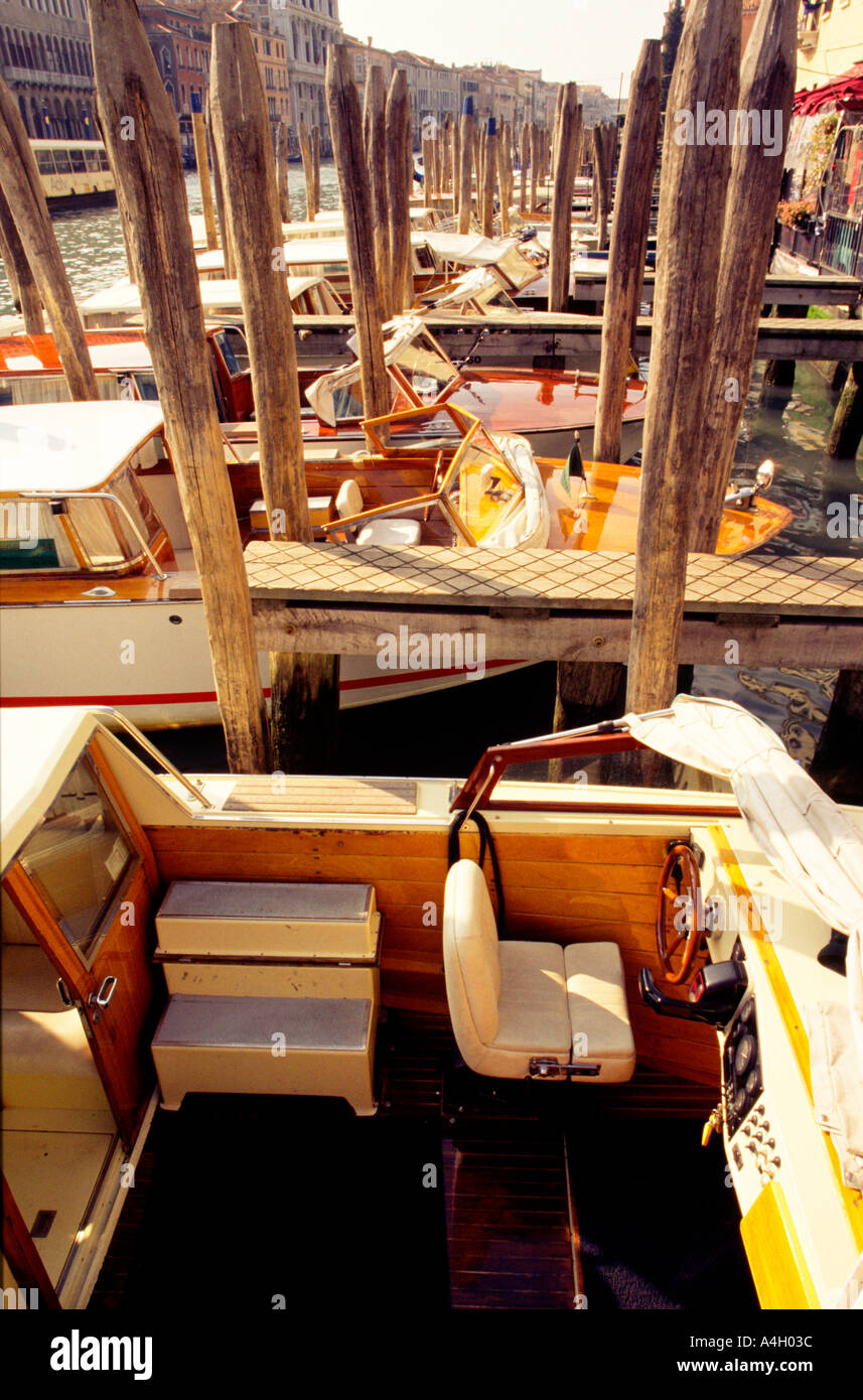 Gondolas tied up grand canal venice hi-res stock photography and images ...