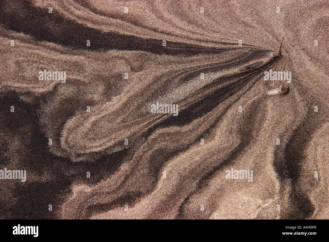 Flow path in sand Stock Photo - Alamy