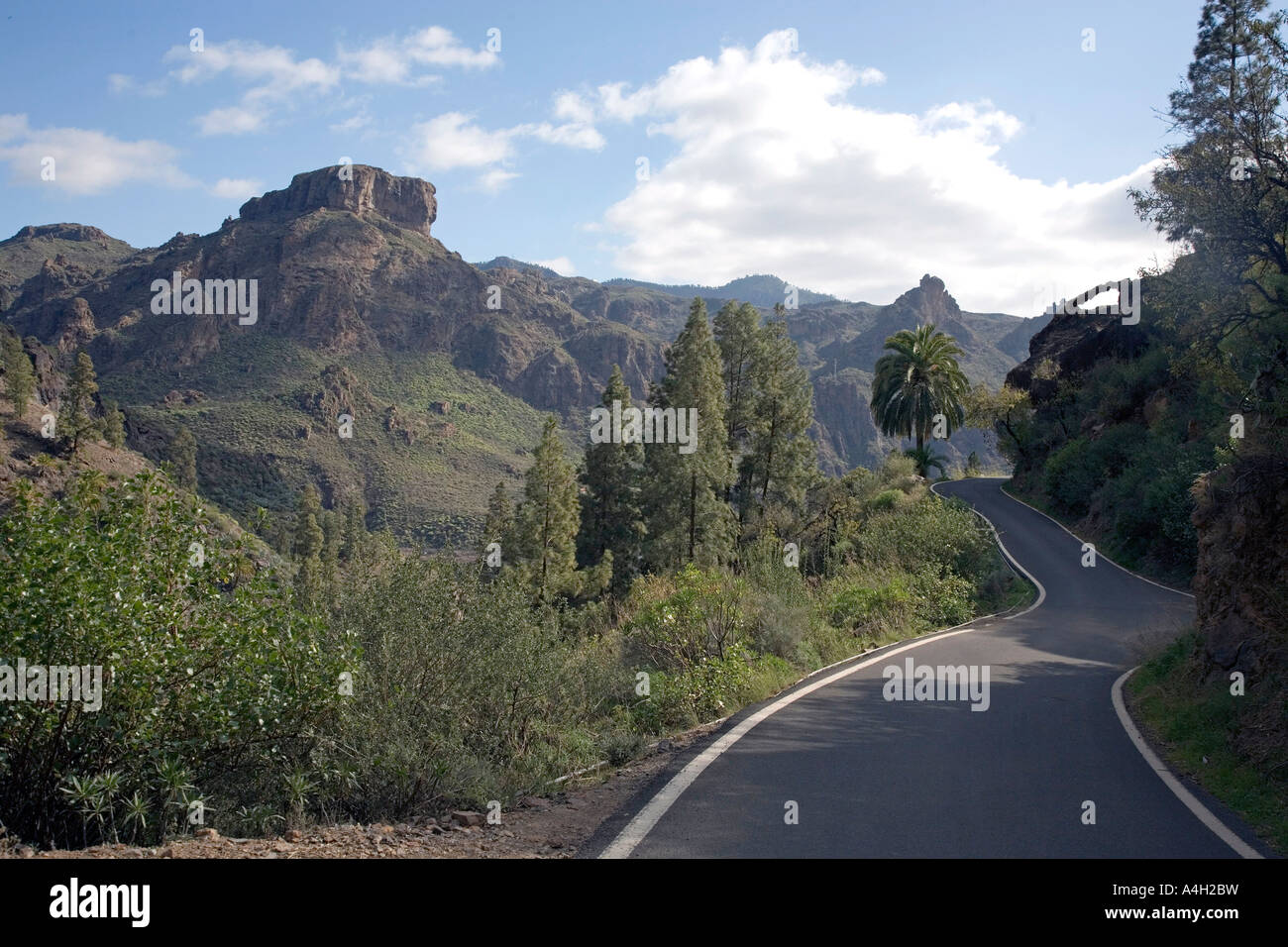 A Road in the mountains, Gran Canaria, Spain Stock Photo