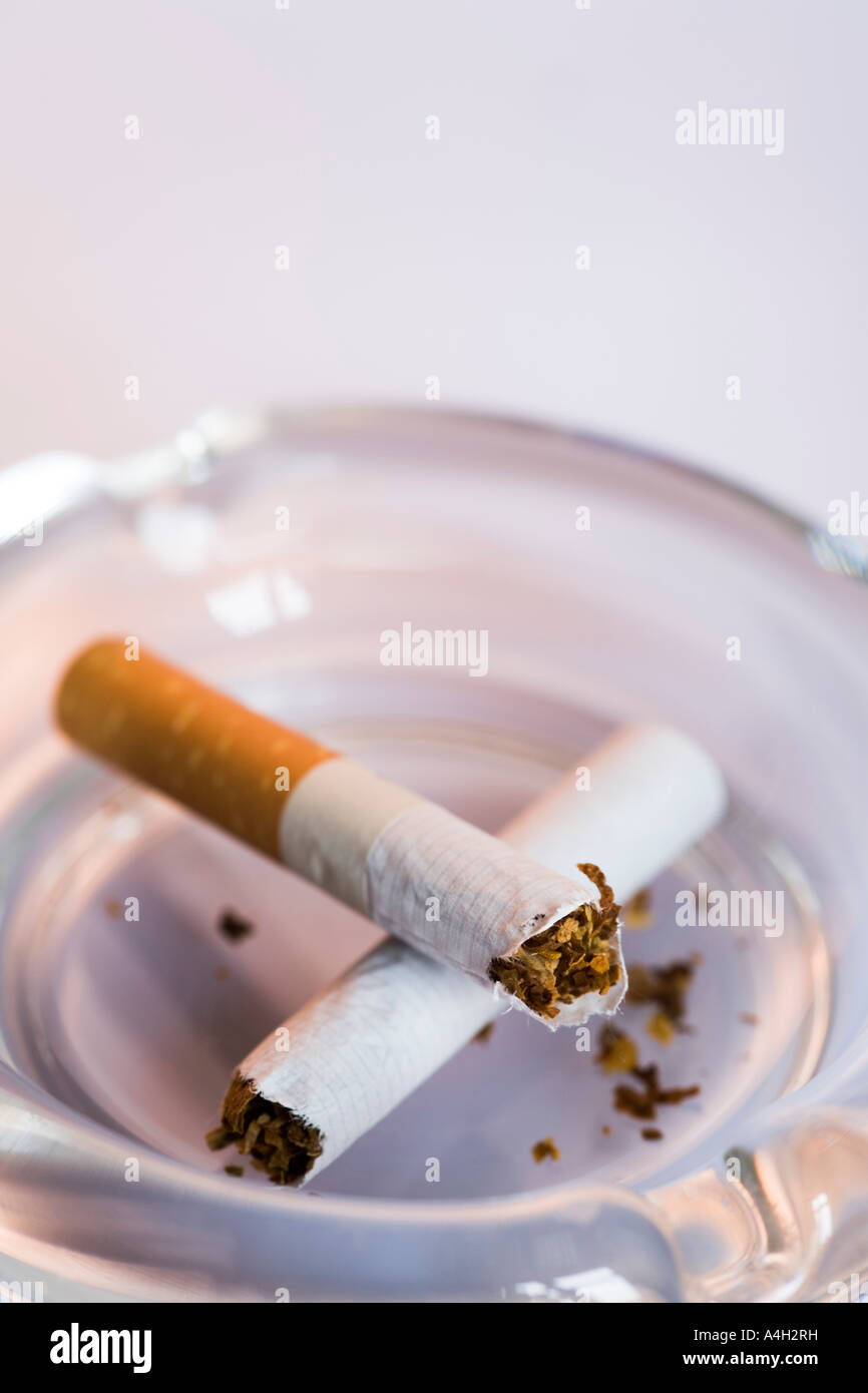 Image of View Of Ash Tray With Cigarette Butts And Match Sticks