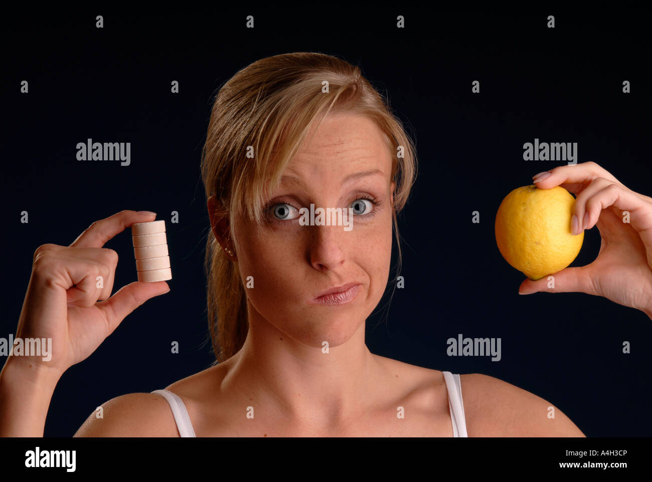 Vitamine or tablets? Stock Photo