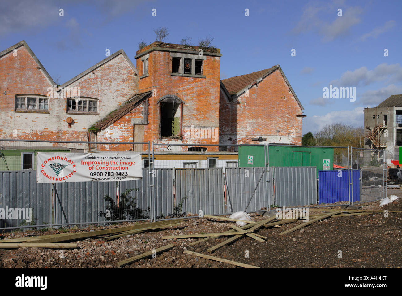 Derelict industry building urban regeneration at Glastonbury Somerset Stock Photo Alamy