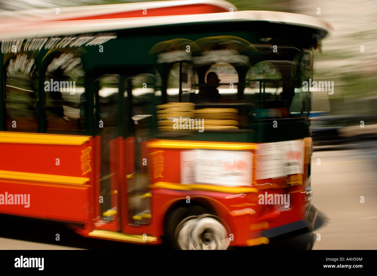 Chicago Trolley Tour in Chicago Illinois Stock Photo Alamy