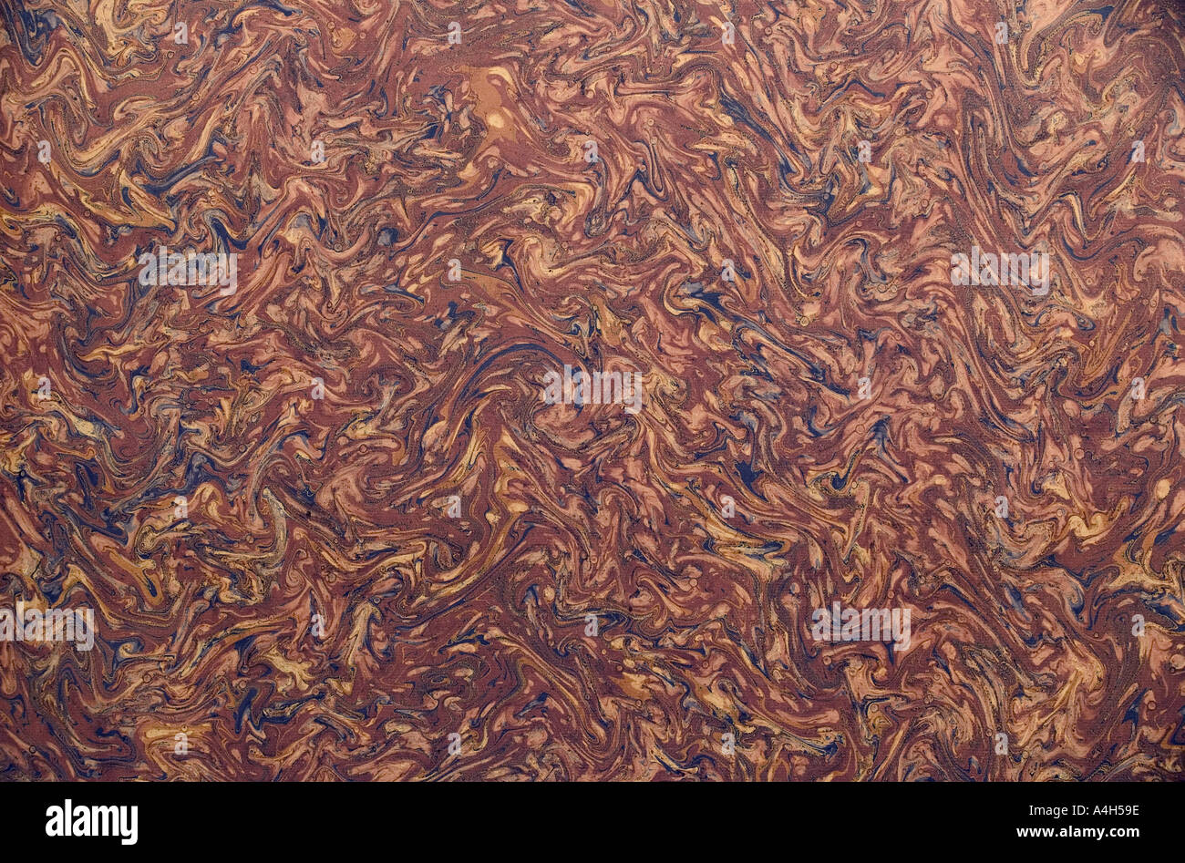 Close up of abstract patterns made on handmade paper Stock Photo