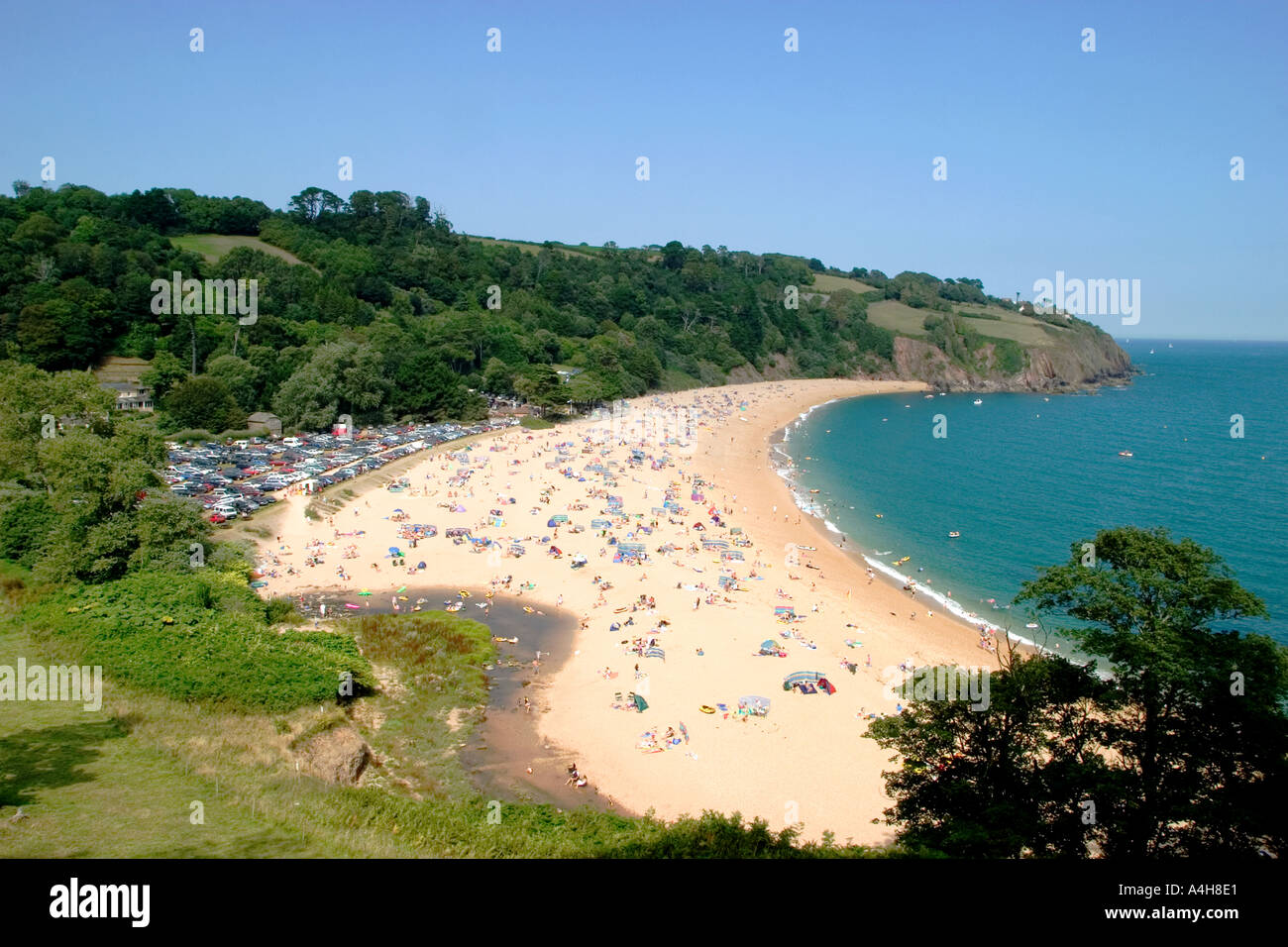 Blackpool Sands beach in the South Hams of Devon Stock Photo