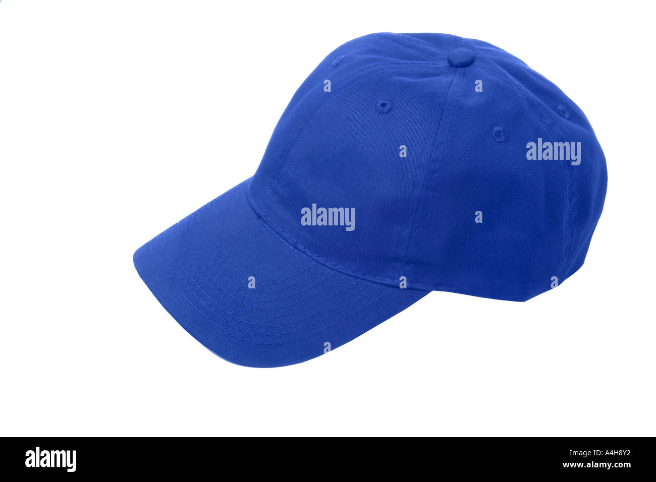 plain blue cap Stock Photo