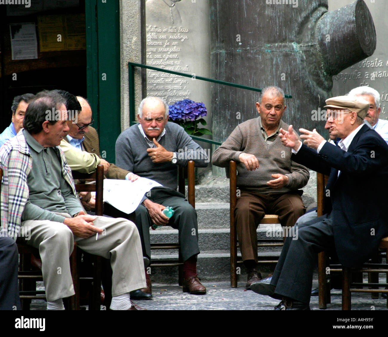 Men at Motta Stock Photo