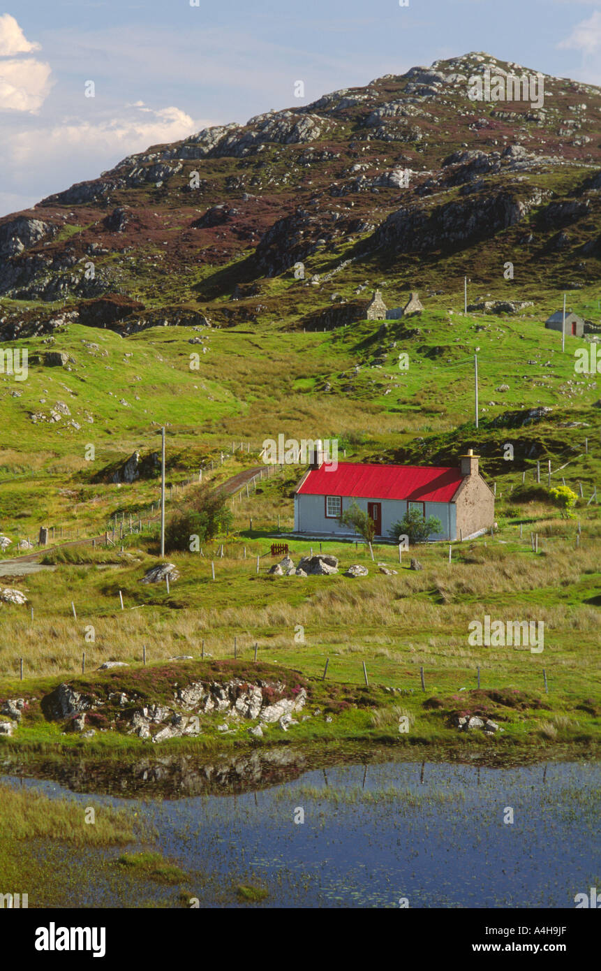 Croft house at Calbost, Isle of Lewis, Western Isles, Scotland, UK