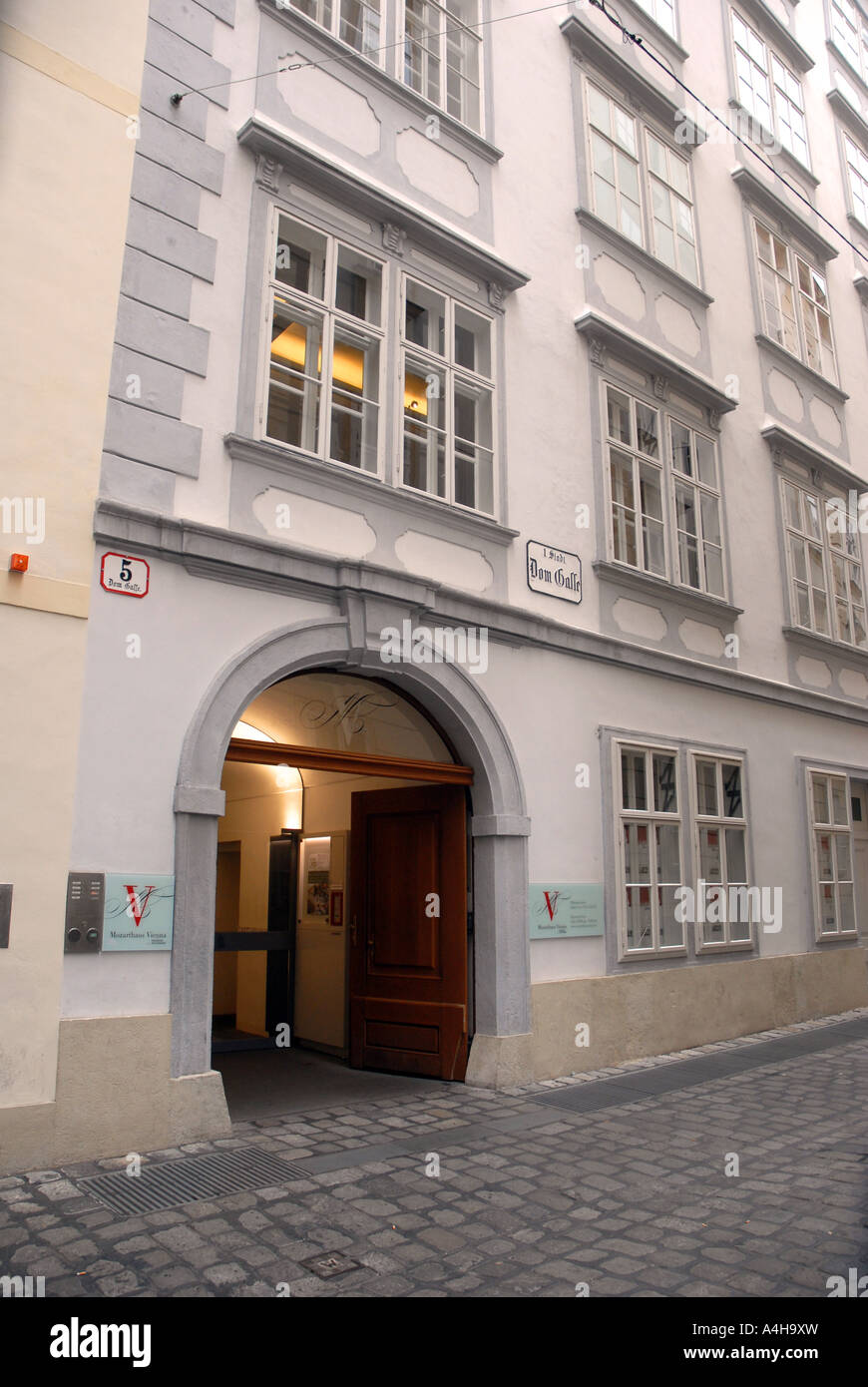 Dom Gasse home of Mozart No 1 Vienna Austria now a museum Stock Photo