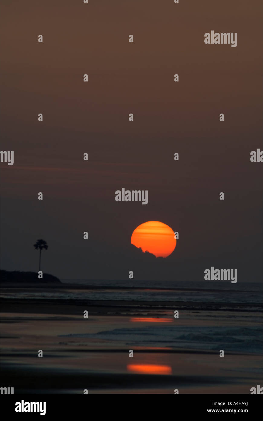 sunset in Madura Island Stock Photo